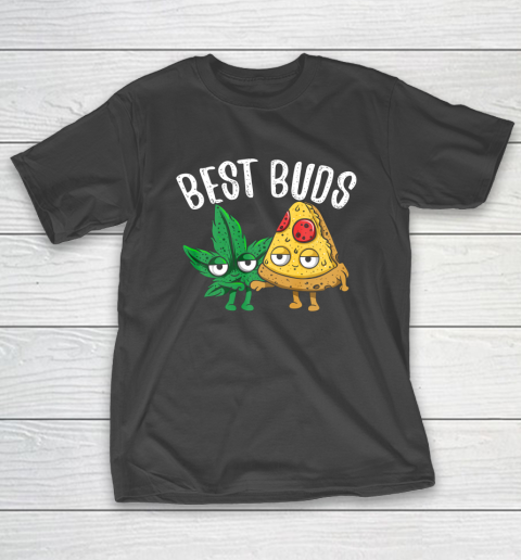 Best Buds Pizza Marijuana Leaf Weed Funny T-Shirt