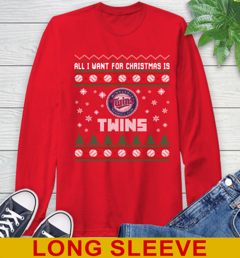 MLB All I Want For Christmas Is Minnesota Twins Baseball Sports 66