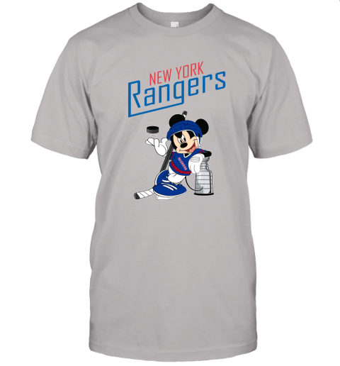 Mickey New York Rangers With The Stanley Cup Hockey NHL Unisex Jersey Tee