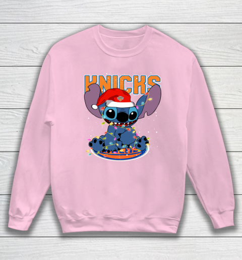 New York Knicks NBA noel stitch Basketball Christmas Sweatshirt 5
