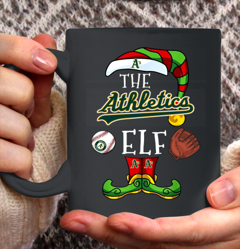 Oakland Athletics Christmas ELF Funny MLB Ceramic Mug 11oz