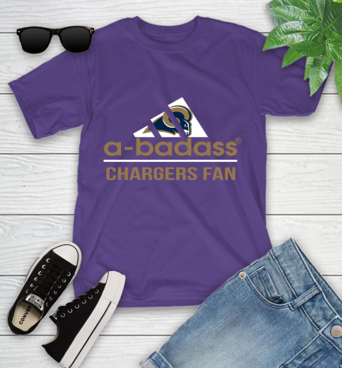 Los Angeles Rams NFL Football A Badass Adidas Adoring Fan Sports Youth T-Shirt 3