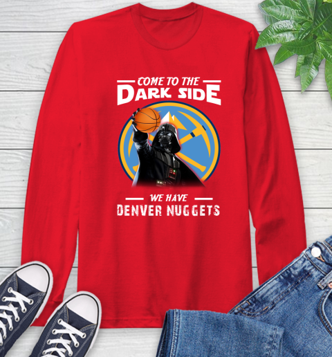 NBA Come To The Dark Side We Have Denver Nuggets Star Wars Darth Vader Basketball Long Sleeve T-Shirt 11