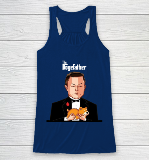 Dogecoin The DogeFather Funny Racerback Tank 6