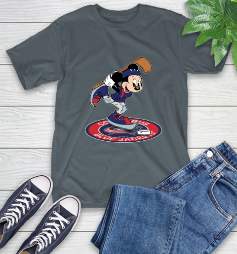 NHL Hockey Columbus Blue Jackets Cheerful Mickey Disney Shirt T-Shirt 7
