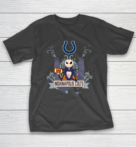 NFL Indianapolis Colts Football Jack Skellington Halloween T-Shirt