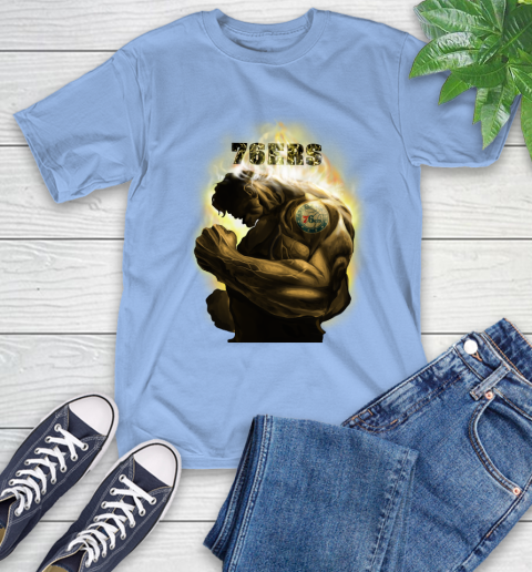 Philadelphia 76ers NBA Basketball Hulk Marvel Avengers Sports T-Shirt 12