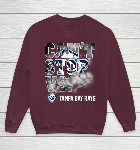 MLB Tampa Bay Rays Baseball Can't Stop Vs Rays Youth Sweatshirt 4