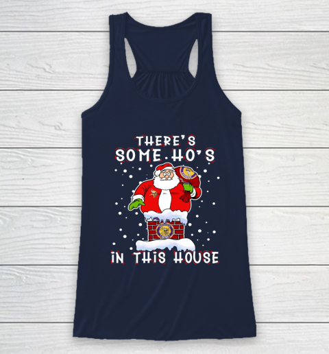Minnesota Vikings Christmas There Is Some Hos In This House Santa Stuck In The Chimney NFL Racerback Tank 8