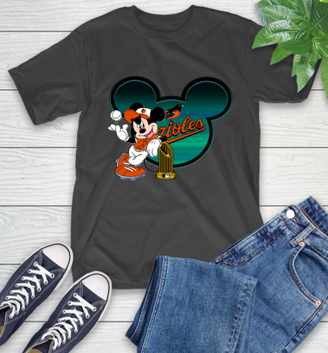 MLB Baltimore Orioles The Commissioner's Trophy Mickey Mouse Disney T-Shirt 2