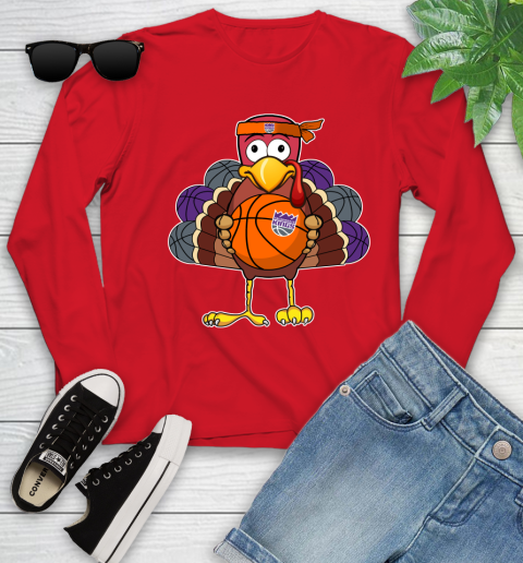 Sacramento Kings Turkey thanksgiving day Youth Long Sleeve 11