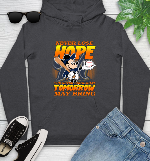 Milwaukee Brewers MLB Baseball Mickey Disney Never Lose Hope Youth Hoodie 8