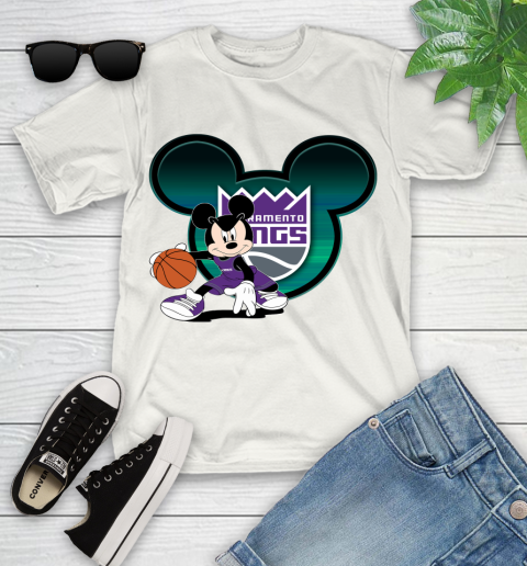 NBA Sacramento Kings Mickey Mouse Disney Basketball Youth T-Shirt