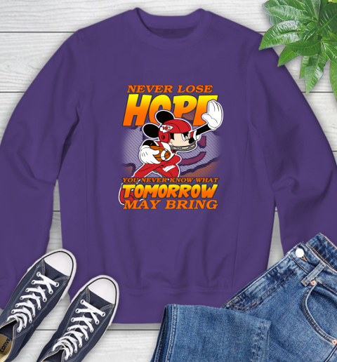 Kansas City Chiefs NFL Football Mickey Disney Never Lose Hope Sweatshirt 4