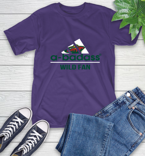 NHL A Badass Minnesota Wild Fan Adidas Hockey Sports T-Shirt 5