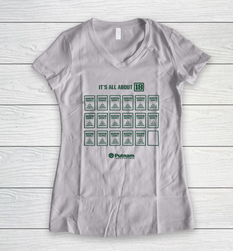 Celtics It' All About 18 Women's V-Neck T-Shirt