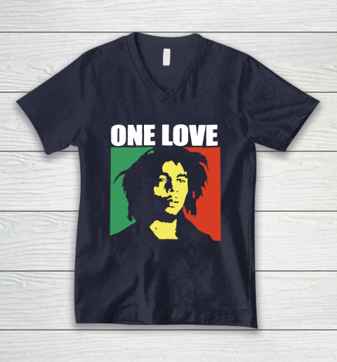 One Love Bob Marley V-Neck T-Shirt 2