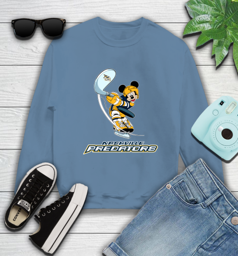 NHL Hockey Nashville Predators Cheerful Mickey Mouse Shirt Sweatshirt 8