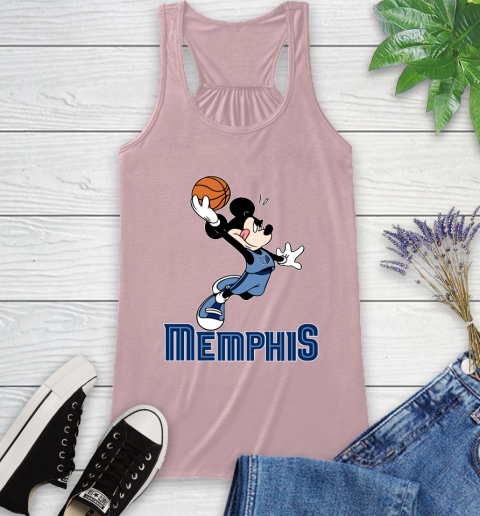 NBA Basketball Memphis Grizzlies Cheerful Mickey Mouse Shirt Racerback Tank 10