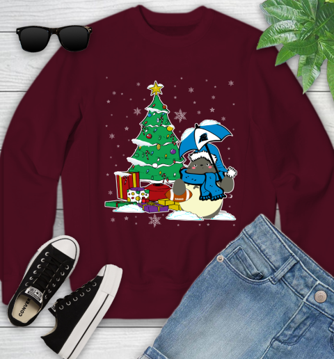 Carolina Panthers NFL Football Cute Tonari No Totoro Christmas Sports Youth Sweatshirt 4
