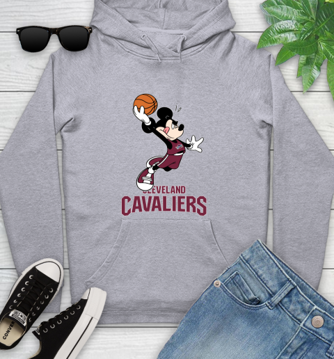 NBA Basketball Cleveland Cavaliers Cheerful Mickey Mouse Shirt Youth Hoodie 6
