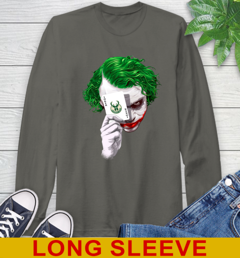 Milwaukee Bucks NBA Basketball Joker Card Shirt Long Sleeve T-Shirt - Image 11