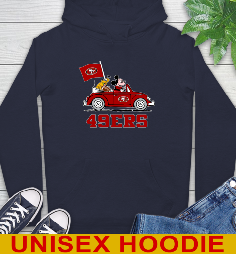 NFL Football San Francisco 49ers Pluto Mickey Driving Disney Shirt Hoodie 4