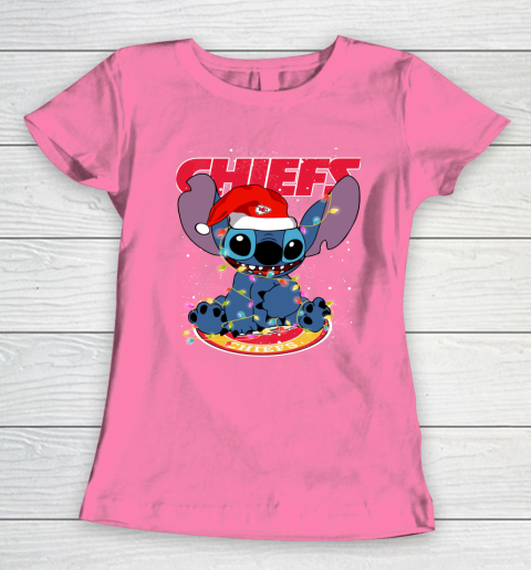 Kansas City Chiefs NFL Football noel stitch Christmas Women's T-Shirt 9