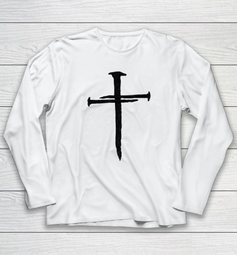 Christian Jesus Nail Cross Long Sleeve T-Shirt