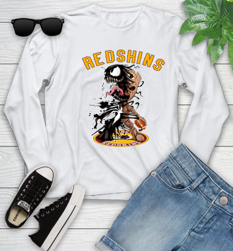 NFL Washington Redskins Football Venom Groot Guardians Of The Galaxy Youth Long Sleeve