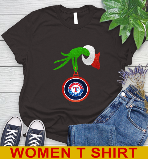 Texas Rangers Grinch Merry Christmas MLB Baseball Women's T-Shirt 8
