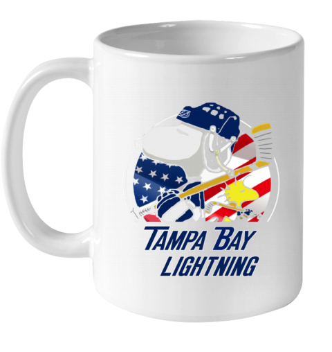 Tampa Bay lightning Snoopy And Woodstock NHL mipr tampa bay lightningsnoopy and woodstock nhl ceramic mug 110 56 front white