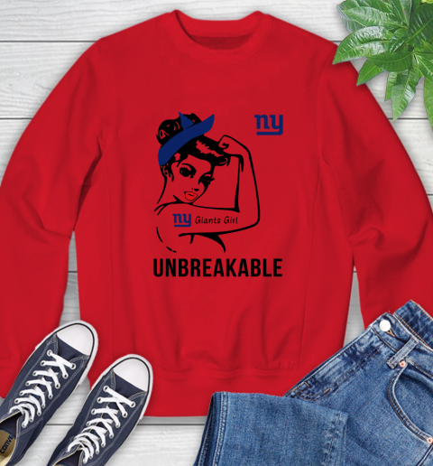NFL New York Giants Girl Unbreakable Football Sports Sweatshirt 7