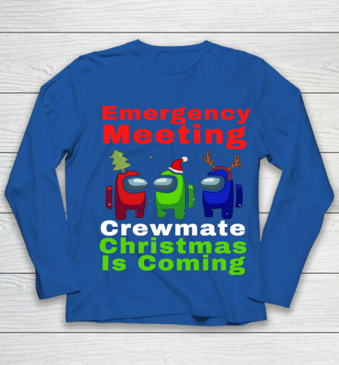 Among Us Emergency Meeting Crewmate Christmas Is Coming Youth Long Sleeve 7