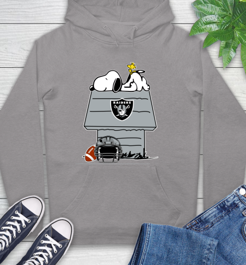 Oakland Raiders NFL Football Snoopy Woodstock The Peanuts Movie Hoodie 6