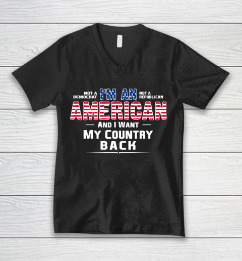 Veteran Shirt Patriot I Am An American V-Neck T-Shirt