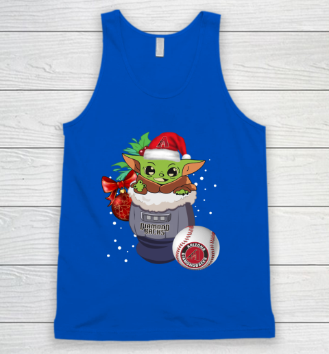 Arizona Diamondbacks Christmas Baby Yoda Star Wars Funny Happy MLB Tank Top 5