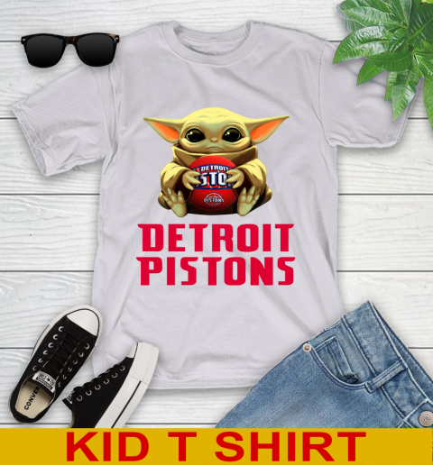 NBA Basketball Detroit Pistons Star Wars Baby Yoda Shirt 105