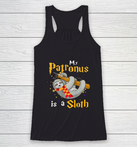 My Patronus Is a Sloth Halloween and Christmas Gift Racerback Tank