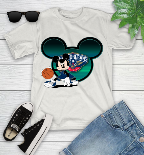 NBA New Orleans Pelicans Mickey Mouse Disney Basketball Youth T-Shirt 12