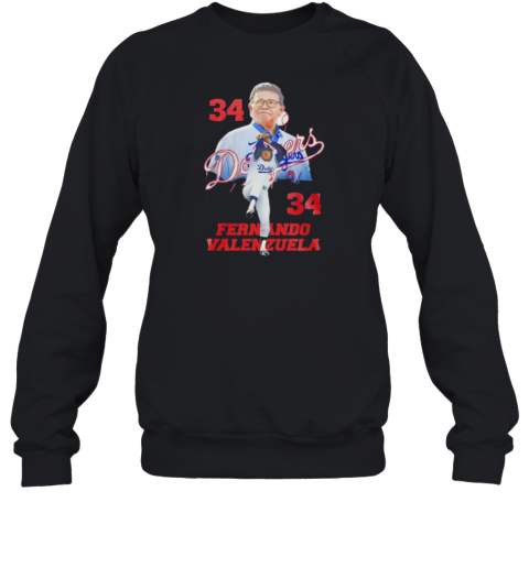 Dodgers Fernando Valenzuela 34 thank you for the memories Sweatshirt