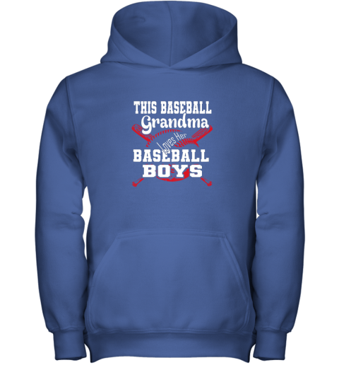 xclq this baseball grandma loves her baseball boys youth hoodie 43 front royal