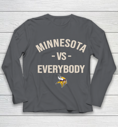 Minnesota Vikings Vs Everybody Youth Long Sleeve 6