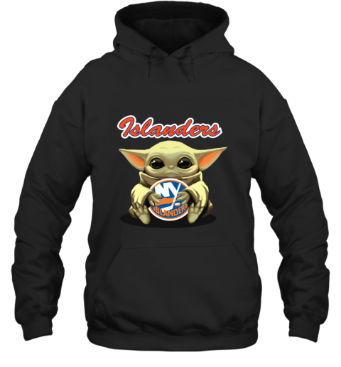 Baby Yoda Hugs The New York Islanders
