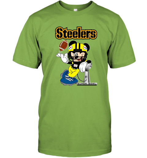 NFL Pittsburgh Steelers Mickey Mouse Disney Super Bowl Football T Shirt -  Rookbrand