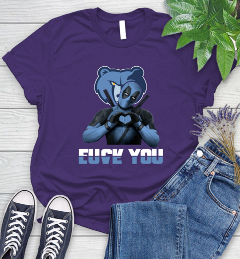 NBA Memphis Grizzlies Deadpool Love You Fuck You Basketball Sports Women's T-Shirt 4