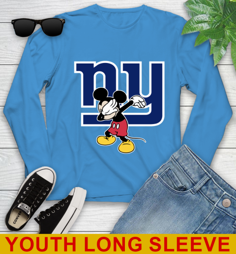New York Giants NFL Football Dabbing Mickey Disney Sports Youth Long Sleeve 8