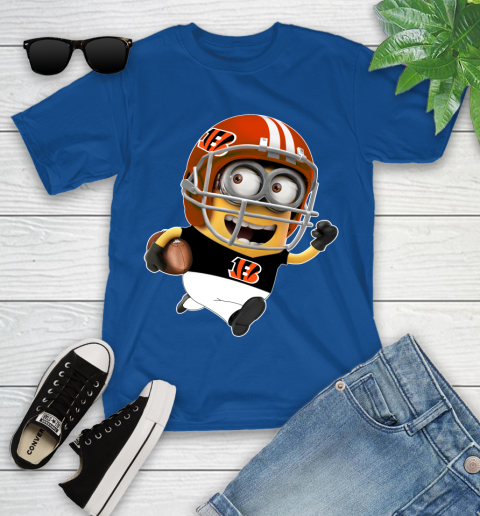 NFL Cincinnati Bengals Minions Disney Football Sports Youth T-Shirt 9