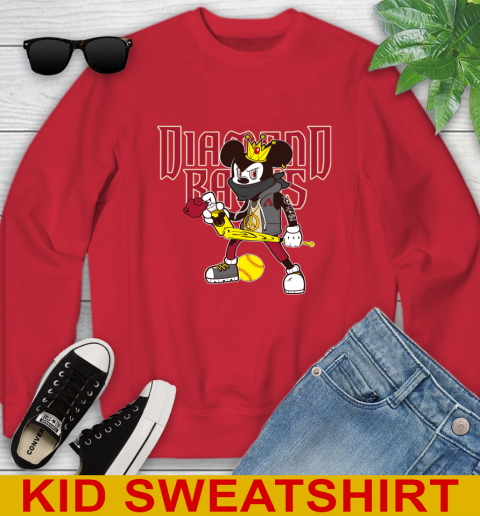 Arizona Diamondbacks MLB Baseball Mickey Peace Sign Sports Youth Sweatshirt 8