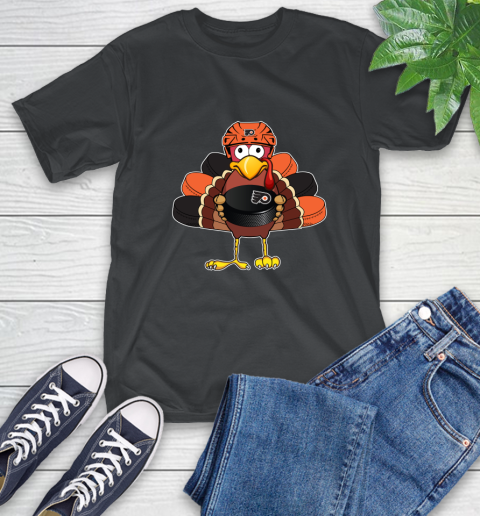 Philadelphia Flyers Turkey Thanksgiving Day T-Shirt 2